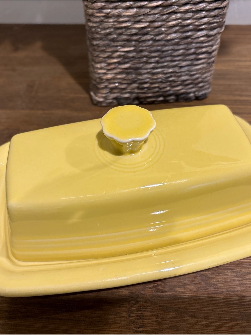 Fiestaware XL Sunflower Yellow Covered Butter Dish Fiesta NWT $59